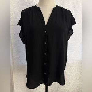 J. Crew Women's Elegant Black Button Down Blouse